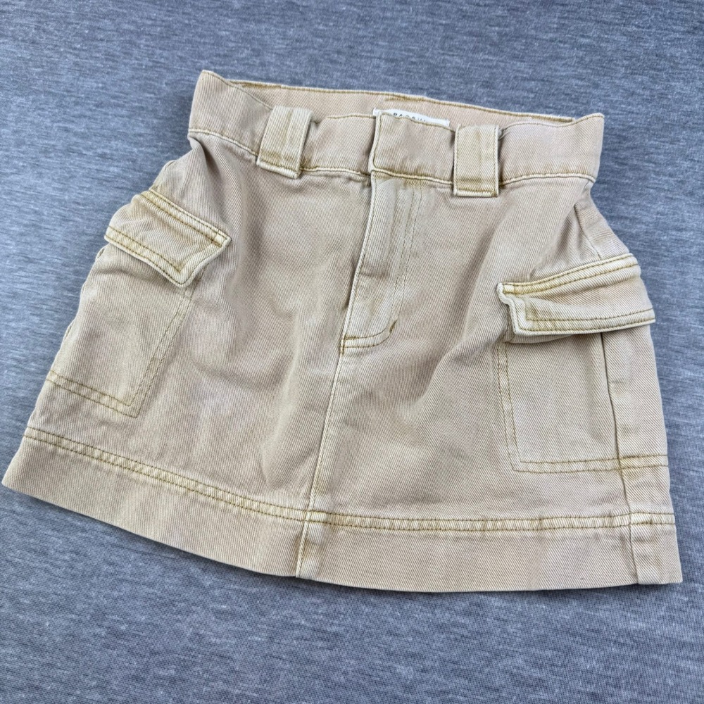 Pacsun Mini Cargo Skirt Womens Khaki Beige Twill Utility Pockets Y2K Casual